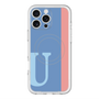 スリムプロテクションプレミアムケース with MagSafe［ オリジナル - initial color line - U blue ］