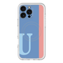 スリムプロテクションプレミアムケース with MagSafe［ オリジナル - initial color line - U blue ］