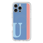 スリムプロテクションプレミアムケース with MagSafe［ オリジナル - initial color line - U blue ］