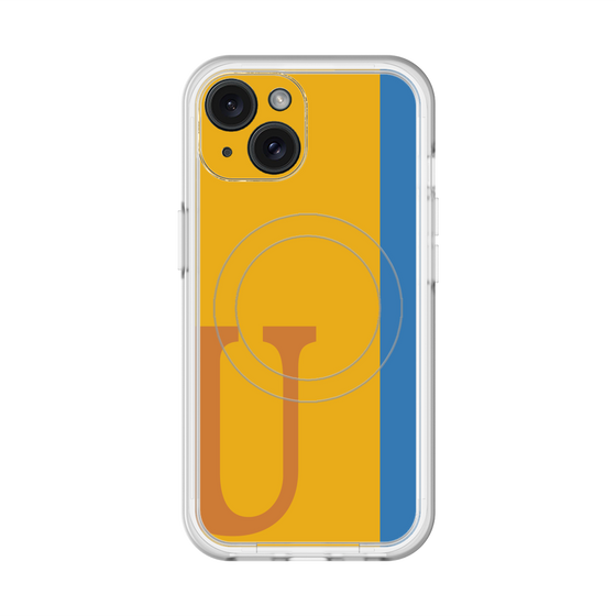 スリムプロテクションプレミアムケース with MagSafe［ オリジナル - initial color line - U orange ］