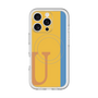 スリムプロテクションプレミアムケース with MagSafe［ オリジナル - initial color line - U orange ］