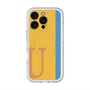 スリムプロテクションプレミアムケース with MagSafe［ オリジナル - initial color line - U orange ］