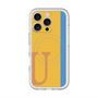 スリムプロテクションプレミアムケース with MagSafe［ オリジナル - initial color line - U orange ］
