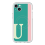 スリムプロテクションプレミアムケース with MagSafe［ オリジナル - initial color line - U green ］