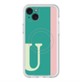 スリムプロテクションプレミアムケース with MagSafe［ オリジナル - initial color line - U green ］