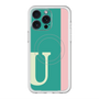 スリムプロテクションプレミアムケース with MagSafe［ オリジナル - initial color line - U green ］
