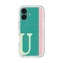 スリムプロテクションプレミアムケース with MagSafe［ オリジナル - initial color line - U green ］