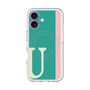 スリムプロテクションプレミアムケース with MagSafe［ オリジナル - initial color line - U green ］
