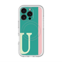 スリムプロテクションプレミアムケース with MagSafe［ オリジナル - initial color line - U green ］