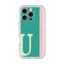 スリムプロテクションプレミアムケース with MagSafe［ オリジナル - initial color line - U green ］