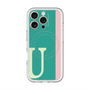 スリムプロテクションプレミアムケース with MagSafe［ オリジナル - initial color line - U green ］