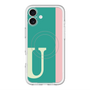スリムプロテクションプレミアムケース with MagSafe［ オリジナル - initial color line - U green ］