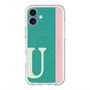 スリムプロテクションプレミアムケース with MagSafe［ オリジナル - initial color line - U green ］