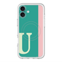 スリムプロテクションプレミアムケース with MagSafe［ オリジナル - initial color line - U green ］
