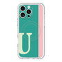 スリムプロテクションプレミアムケース with MagSafe［ オリジナル - initial color line - U green ］