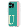 スリムプロテクションプレミアムケース with MagSafe［ オリジナル - initial color line - U green ］