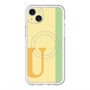 スリムプロテクションプレミアムケース with MagSafe［ オリジナル - initial color line - U yellow ］