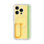スリムプロテクションプレミアムケース with MagSafe［ オリジナル - initial color line - U yellow ］