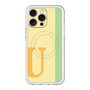 スリムプロテクションプレミアムケース with MagSafe［ オリジナル - initial color line - U yellow ］