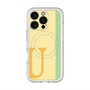 スリムプロテクションプレミアムケース with MagSafe［ オリジナル - initial color line - U yellow ］