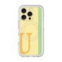 スリムプロテクションプレミアムケース with MagSafe［ オリジナル - initial color line - U yellow ］
