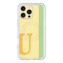 スリムプロテクションプレミアムケース with MagSafe［ オリジナル - initial color line - U yellow ］