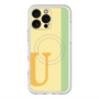 スリムプロテクションプレミアムケース with MagSafe［ オリジナル - initial color line - U yellow ］