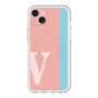 スリムプロテクションプレミアムケース with MagSafe［ オリジナル - initial color line - V pink ］