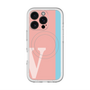 スリムプロテクションプレミアムケース with MagSafe［ オリジナル - initial color line - V pink ］