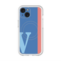 スリムプロテクションプレミアムケース with MagSafe［ オリジナル - initial color line - V blue ］