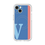 スリムプロテクションプレミアムケース with MagSafe［ オリジナル - initial color line - V blue ］