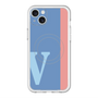 スリムプロテクションプレミアムケース with MagSafe［ オリジナル - initial color line - V blue ］
