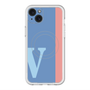 スリムプロテクションプレミアムケース with MagSafe［ オリジナル - initial color line - V blue ］