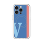 スリムプロテクションプレミアムケース with MagSafe［ オリジナル - initial color line - V blue ］