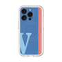 スリムプロテクションプレミアムケース with MagSafe［ オリジナル - initial color line - V blue ］