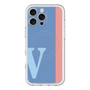 スリムプロテクションプレミアムケース with MagSafe［ オリジナル - initial color line - V blue ］