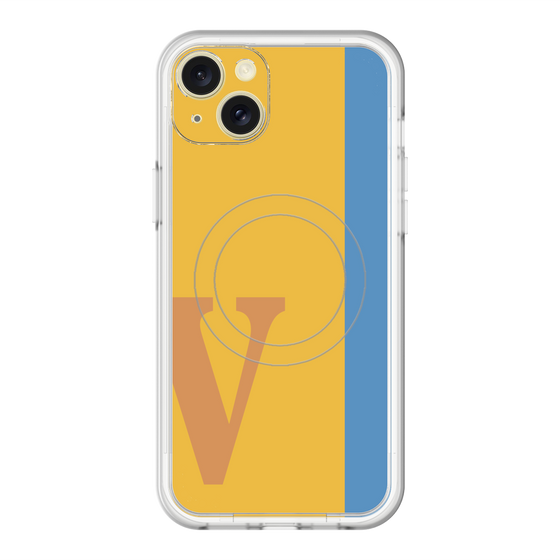 スリムプロテクションプレミアムケース with MagSafe［ オリジナル - initial color line - V orange ］