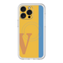 スリムプロテクションプレミアムケース with MagSafe［ オリジナル - initial color line - V orange ］