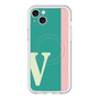 スリムプロテクションプレミアムケース with MagSafe［ オリジナル - initial color line - V green ］