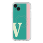 スリムプロテクションプレミアムケース with MagSafe［ オリジナル - initial color line - V green ］