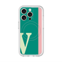 スリムプロテクションプレミアムケース with MagSafe［ オリジナル - initial color line - V green ］