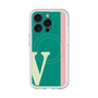 スリムプロテクションプレミアムケース with MagSafe［ オリジナル - initial color line - V green ］