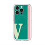 スリムプロテクションプレミアムケース with MagSafe［ オリジナル - initial color line - V green ］