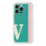 スリムプロテクションプレミアムケース with MagSafe［ オリジナル - initial color line - V green ］