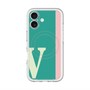 スリムプロテクションプレミアムケース with MagSafe［ オリジナル - initial color line - V green ］
