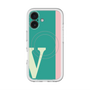 スリムプロテクションプレミアムケース with MagSafe［ オリジナル - initial color line - V green ］