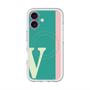 スリムプロテクションプレミアムケース with MagSafe［ オリジナル - initial color line - V green ］