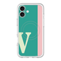 スリムプロテクションプレミアムケース with MagSafe［ オリジナル - initial color line - V green ］