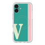 スリムプロテクションプレミアムケース with MagSafe［ オリジナル - initial color line - V green ］