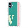 スリムプロテクションプレミアムケース with MagSafe［ オリジナル - initial color line - V green ］